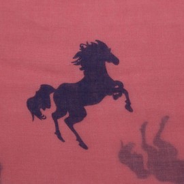 AnJuHoPa Women’s Loop Scarf, Tube Scarf with Horse Motif, Woven, Viscose, Fresh Colours