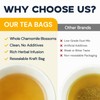 Chamomile Tea Bags, Chamomile Flower Herbal Tea - Sugar-Free, Caffeine-Free,