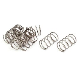 TOP-VIGOR 10Pcs Compression Spring, 15mm OD,1mm Wire Size,25mm Free Length Dual Extended Durable Dual Hook Tension Spring for Furniture Screen Doors Repair Projects