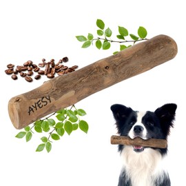 AYESY Natural Coffee Wood Long Lasting Dog Chew,Dog Dental Care and Puppy Teething Chew Toys,Coffee Wood Stick for Dogs and Puppies,M