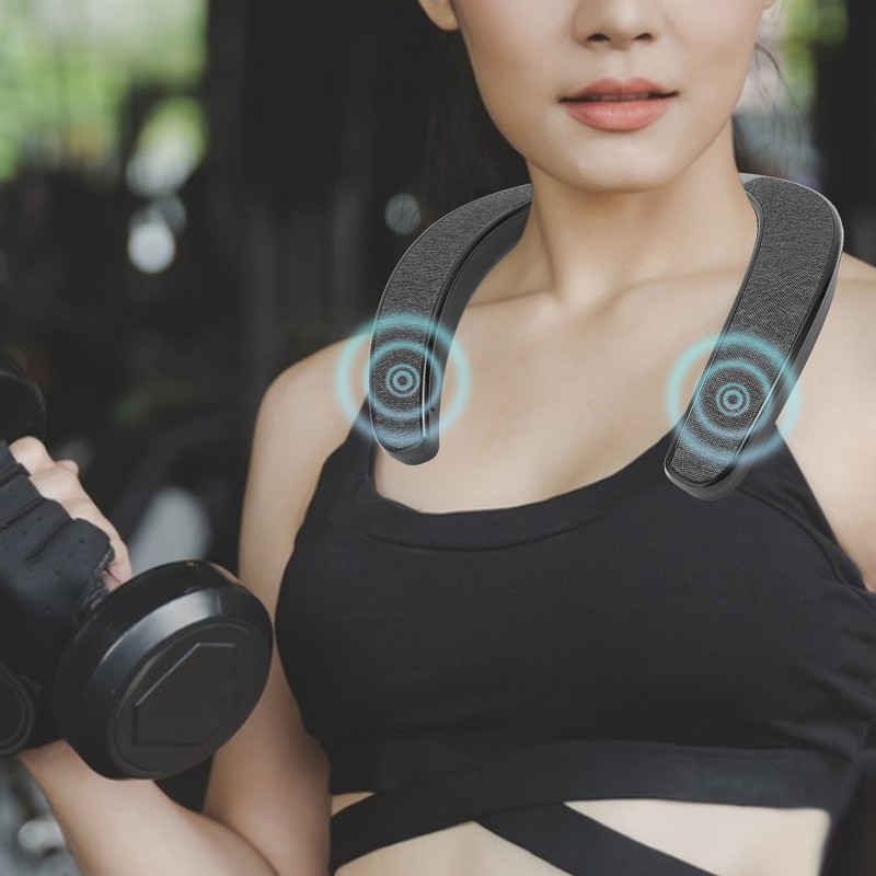 Neckband Bluetooth Speaker Stereo Handsfree Portable Wireless Wearable Speaker for