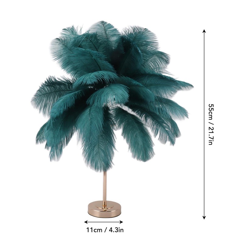 Decorative Table Lamp 30PCS Feathers USB Rechargeable Light Touch Control