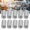 10Pcs Coupling Nut Round Rod Connector Female Thread 304 Stainless