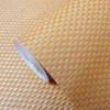 Wallcoveringsmart Plain Orange Gold Metallic Faux Woven Fabric Textured Contemporary