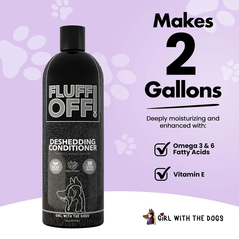 Fluff Off! by Girl With The Dogs, Natural Deshedding Dog/Cat