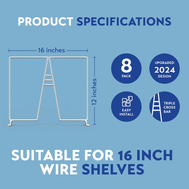 Neatly Made Tall Wire Shelf Dividers for Closet Organization –