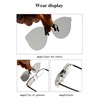 Gafas de sol polarizadas con clip antirreflejos, protección UV400, lente