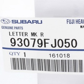 Subaru Genuine 93079FJ050 Letter Mark, 1 Pack