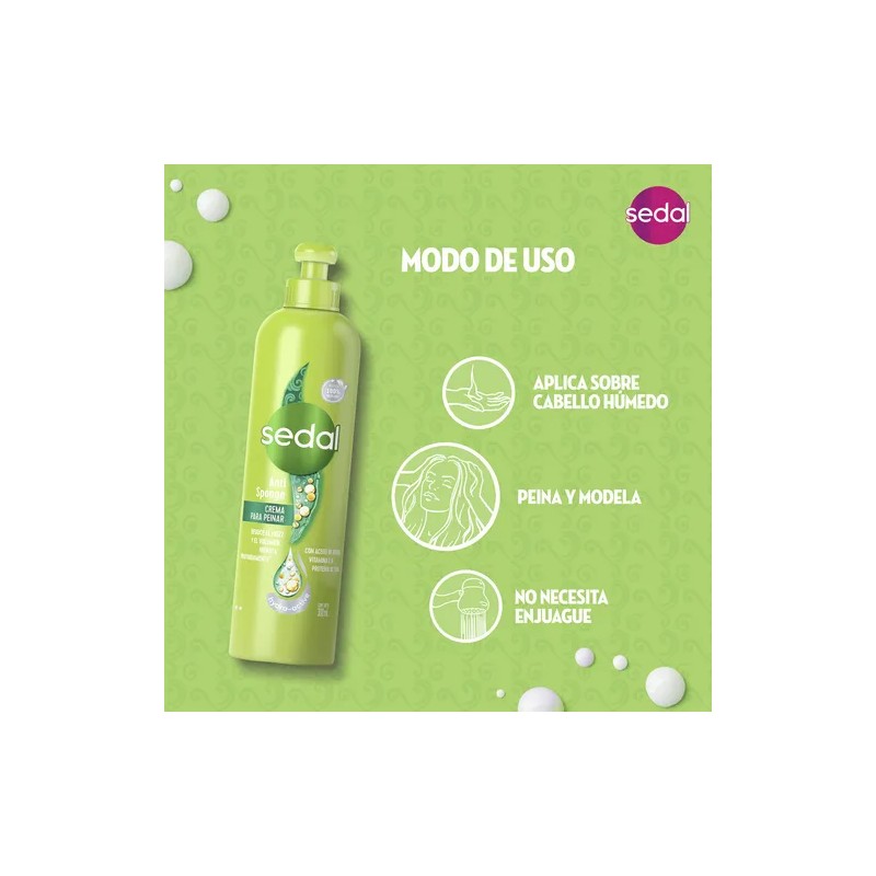 Sedal Crema Para Peinar Anti Sponge 300 Ml