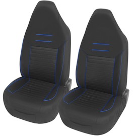 Upgrade4cars Car Seat Cover Set for Pilot Seats, Car Seat Cover for the Front Seats in Blue, Universal Car Seat Covers with Integrated Headrest, Car Accessories, Interior Decoration