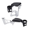 Drytuns Motorcycle Passenger Armrests Cup Holders for Harley Touring Models