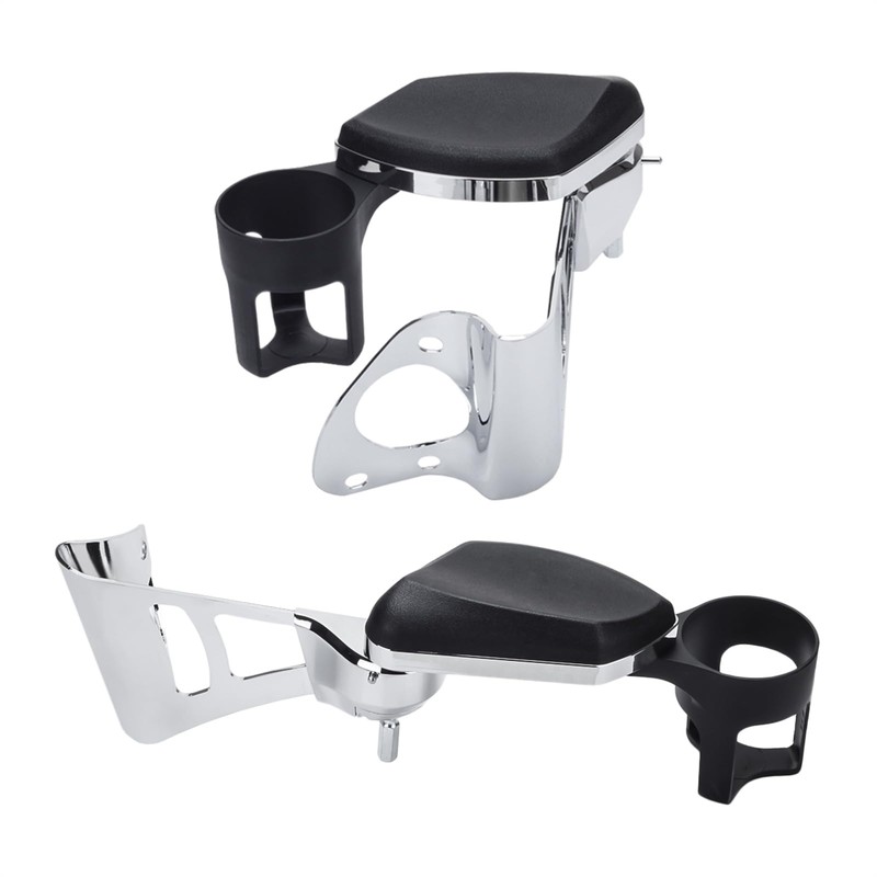 Drytuns Motorcycle Passenger Armrests Cup Holders for Harley Touring Models
