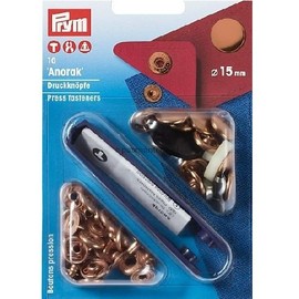 Prym Non-Sew Press Fasteners, 14 x 9.3000000000000007 x 2.5 cm, Copper