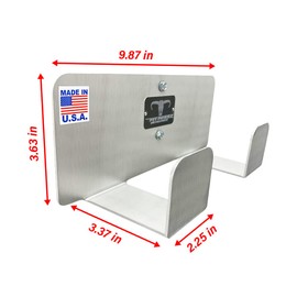 Pit Posse 546 Duct Tape Holder Double Bracket Universal - Made in USA - for Garage Enclosed Trailer Shop Storage Organizer Motorcycle Automotive Race Aluminum Accessories - Holds 2 Rolls (Silver)