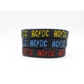 Rock Band Punk Music Bracelets AC/DC Heavy Metal Silicone Straps Wristband ACDC - YELLOW