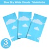 Blue Sky White Clouds Birthday Party Supplies Cartoon Story Tablecloth