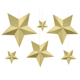 Partydeko DWG1 Decorative Stars Gold Christmas Wedding 6 No. 019 Keys