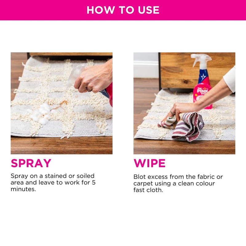 The Pink Stuff Miracle Foaming Carpet & Upholstery Stain Remover,