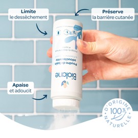 BIOLANE - Softening Bath Powder - Baby Bath - Protects and Soothes - 100% Natural Origin - 75g - From Birth - Made in France