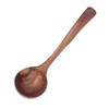 Solid Wood Wooden Spoon - Soup Ladle with Elegant Design