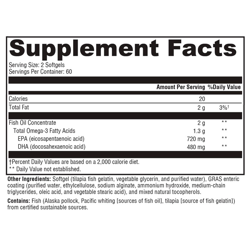 XYMOGEN OmegaPure 600 EC - International Fish Oil Standards (IFOS)