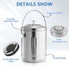 ENLOY Compost Bin for Kitchen Countertop, 1.3 Gallon Stainless Steel