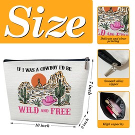 Western Coquette Retro Makeup Bag, Western Cowgirl Gifts For Teen Girls, Western Cowgirl Stuff For Women, Birthday Christmas Graduation Gifts for Teen Girls Sister Daughter Friends Bestie Teen Girls