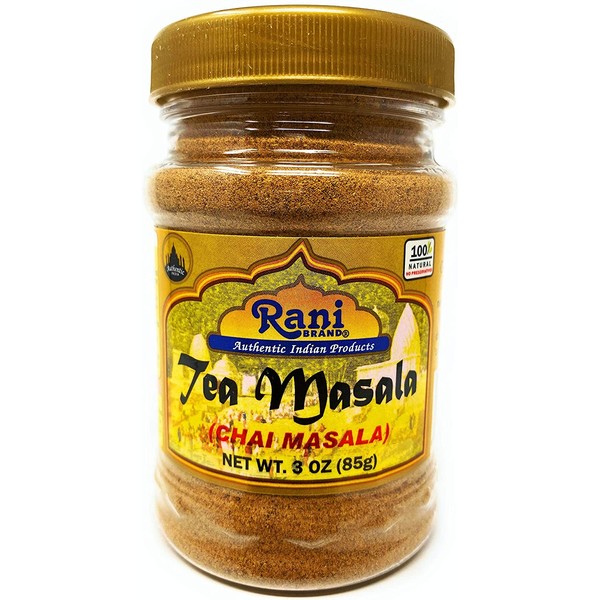 Rani Tea (Chai) Masala Indian Spice Blend 3oz (85g) ~ All Natural | Vegan | Gluten Friendly Ingredients | Salt & Sugar Free | NON-GMO | No Colors | Indian Origin