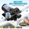 GOEHNER'S RV Fresh Water Pump 12V DC 6.5GPM 70PSI Self-Priming