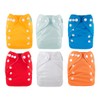 ALVABABY 6pcs with 12 Inserts Baby Cloth Diapers Pocket Newborn