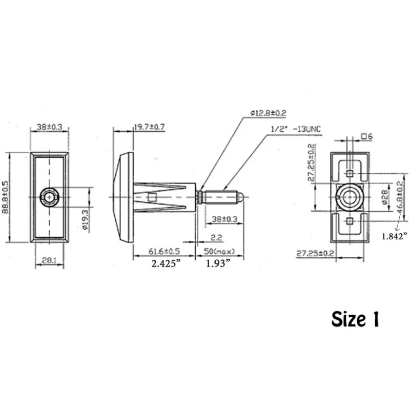 m lock T Handle 360 Degree Turn Vending Pop up