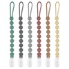 MINMUNJIU Silicone Pacifier Clips for Boys, 6 Pack One Piece