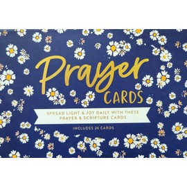 Eccolo Prayer Cards | Beautiful Daisy Floral Design includes 24 different flat scripture cards | 4"x6" size | Spread light and joy daily with these prayer & scripture cards!