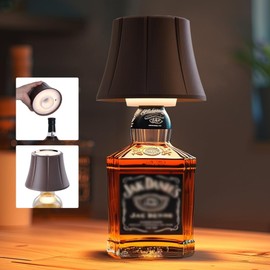 WILIT Wireless Bottle Lamp for Liquor Bottles, 3-Level Brightness Cordless Lamp Shades for Table Lamps, Battery Operated Night Light for Bedroom, Bar Decor, Living Room, Women Gifts, Gifts for Men