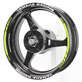 AxxL Motorcycle 17" Custom Rim Sticker Yamaha Racing SP6-Y (Fluorescent Yellow)