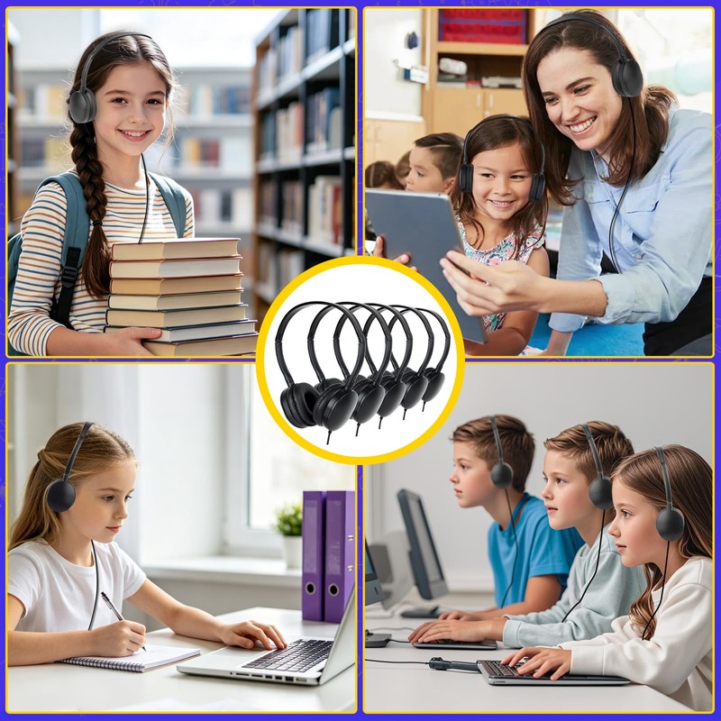 GDBOMA USB Type C Headphones Bulk for Kids Classroom School