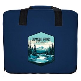 R and R Imports Steamboat Springs Design A Souvenir Destination Seat Cushion Navy Navy