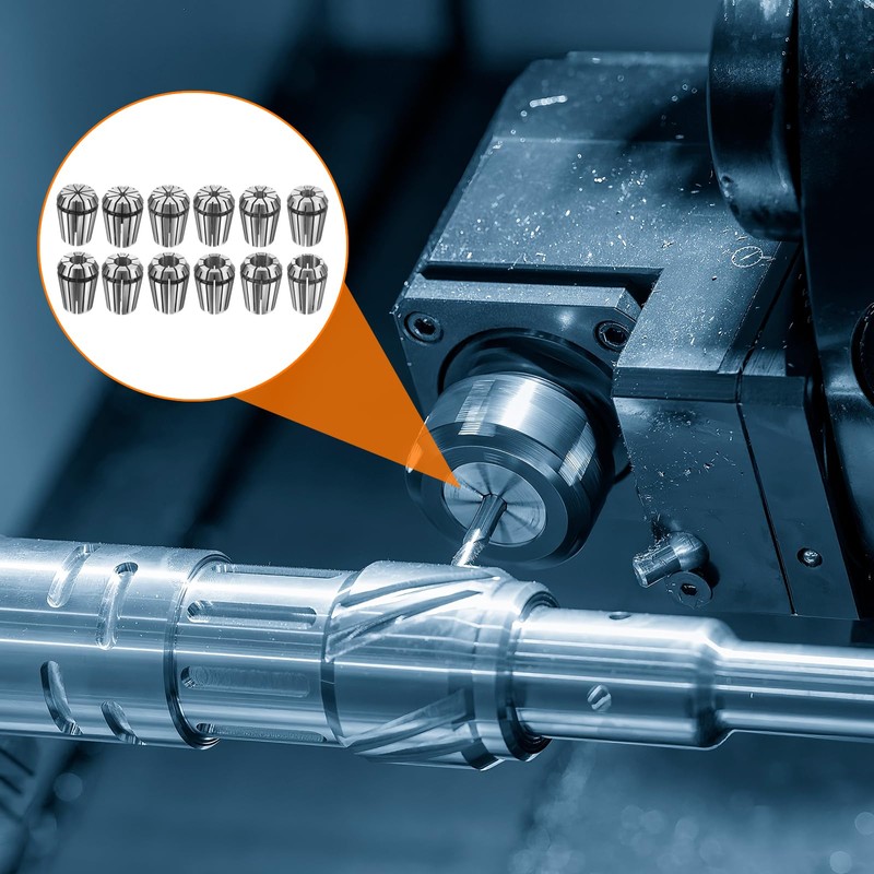 sourcing map 12pcs Spring Collet Chuck ER25 1/2" - 17/32"