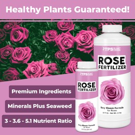 TPS NUTRIENTS Rose Fertilizer for Flowering Plants, Liquid Plant Food 8 oz (250mL)