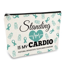 POTS Awareness Gift Makeup Bag Postural Orthostatic Tachycardia Syndrome Awareness Cosmetic Bag POTS Inspired Gift POTS Syndrome Fighter Gift Inspirational Gifts for Girls Women Travel Toiletry Pouch
