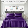 DECOLURE Satin Bed Sheets - 4 Piece Luxury Silky Queen