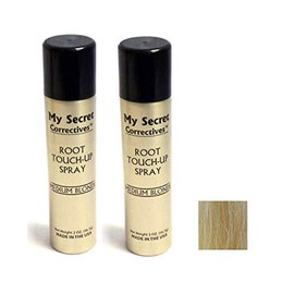My Secret Correctives Hair Highlighter and Root Touch-up Spray TWO PACK - MEDIUM BLONDE - 2oz x 2