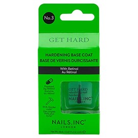 Nails Inc Nails.INC Get Hard Base Coat, Hardening Base Coat Infused with Retinol, Protects and Smooths Nails, Chip Resistant, Cruelty Free, Vegan