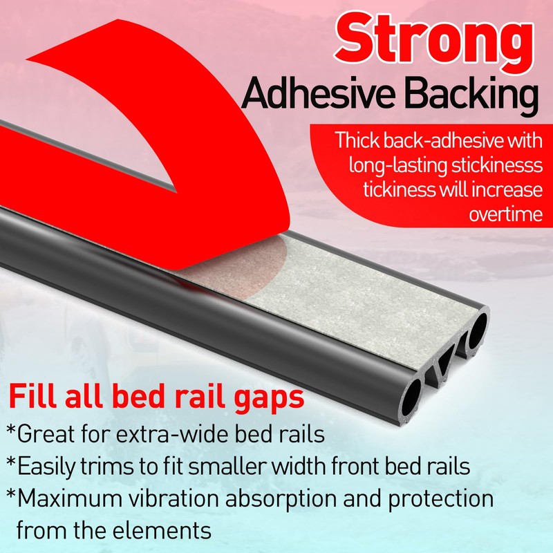 Tonneau Cover Seal Adhesive Tailgate Seal, Truck Topper Seal Rubber