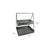 Maykoosh Naturally Nice Galvanized Metal 2 Tiered Rectangular Serving Tray,