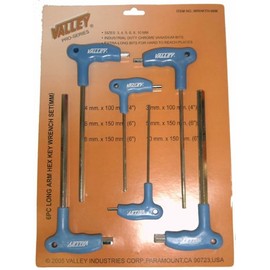 6 Pc Long Arm Hex Key Wrench Set- METRIC