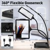 10X Rechargeable Magnifying Glass with Light and Stand, 50 LED