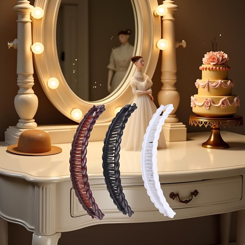 3Pcs Banana Clip Vintage Hair Clips Set Claw Clips for