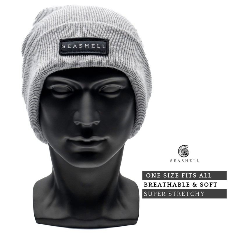 SEASHELL Merino Wool Beanie (Grey)