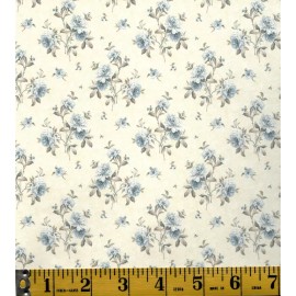 Needles N Minis 1:12 1" Scale Dollhouse Miniature Wallpaper Blue Roses 3 Shts - 0002949